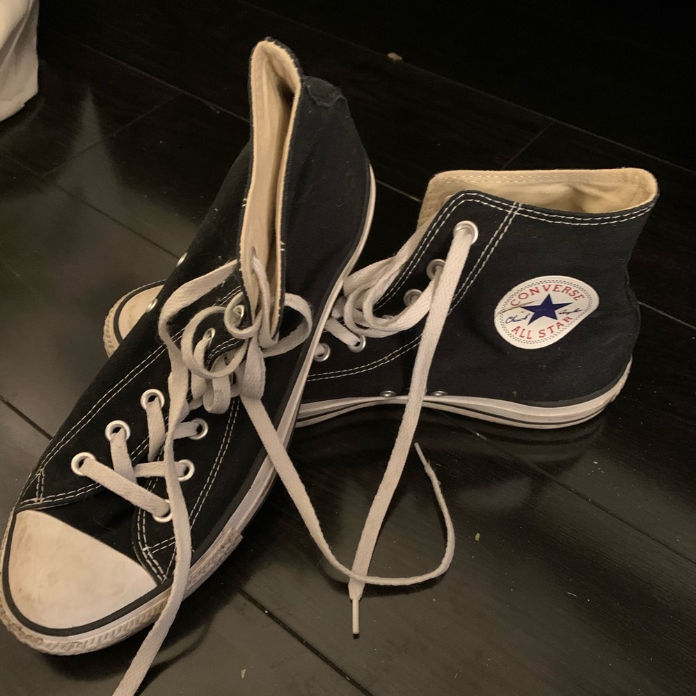 Black high top Converse